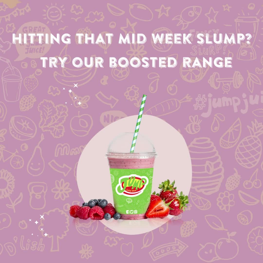 Have you tried our Boosted Smoothie Range? You'd be bananas to miss them! 🍌
With 6 different types, there is one to suit everyone from our Amazon Superberry to our Green Machine 🌱

Pop into your nearest Jump Juice and grab one today, tag us in your post and your next smoothie might be on us 🧡

#JumpJuice #FuelGood #MealInACup #OneOfFiveADay #OneOfSevenADay #JuiceToGo #SmoothieToGo #IrishFood #SupportIrish #MadeFromScratch #LunchDelivered #FoodDelivery #Fruity #FreshFruit #FruitAndVeg