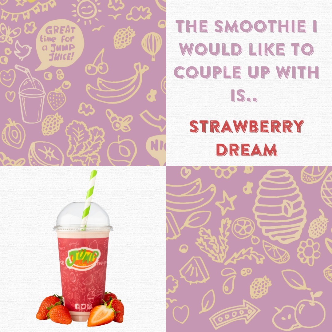 What smoothie would  you couple up with? 
For us it has to be Strawberry Dream, jam packed with delicious fresh local strawberries, what's not to love🍓

Grab a Strawberry Dream today, tag us in your post and your next smoothie might be on us! 

#JumpJuice #StrawberryDream #LoveIsland #FuelGood